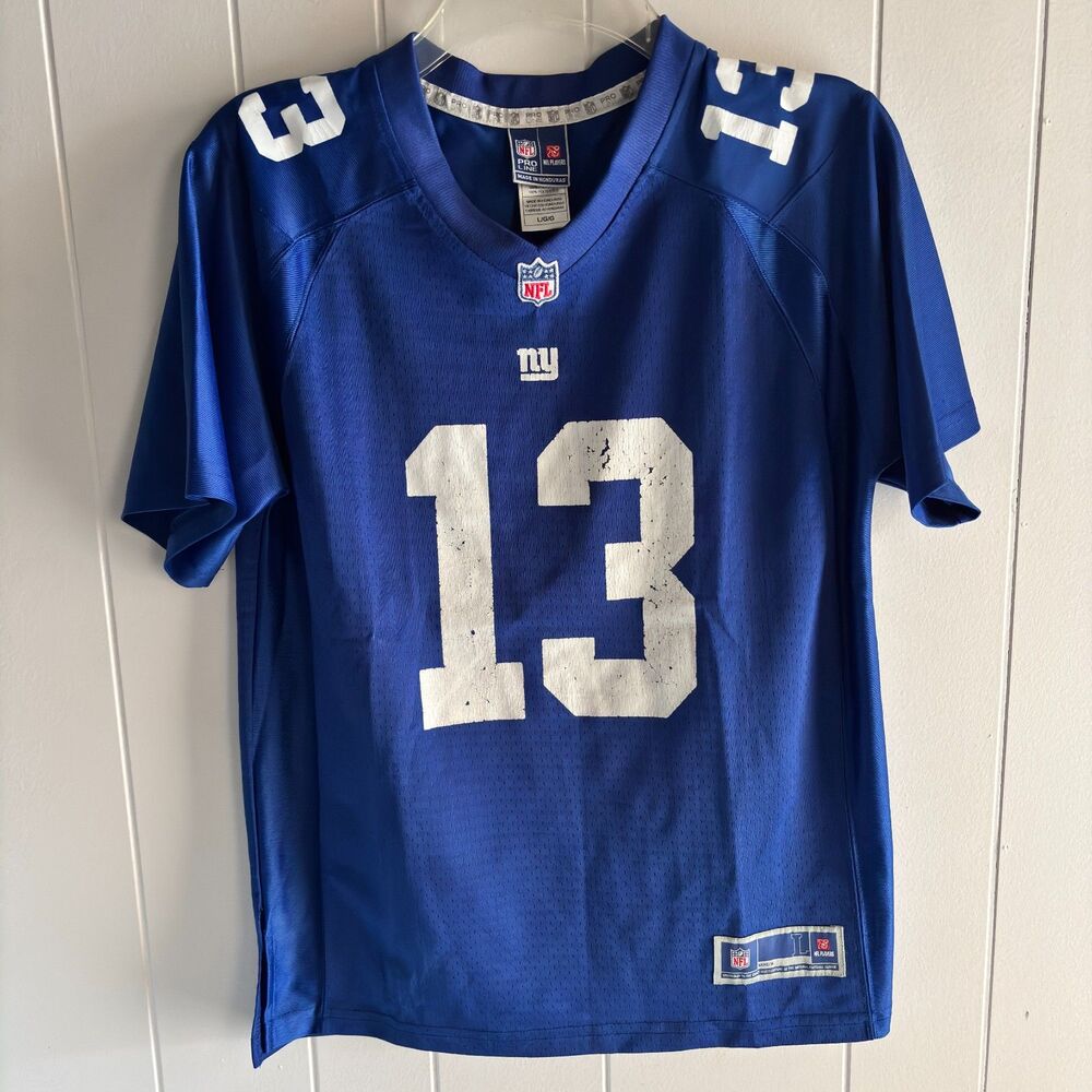 NFL PRO LINE Youth L 14/16 New York Giants #13 BECKHAM JR Football Jersey #F